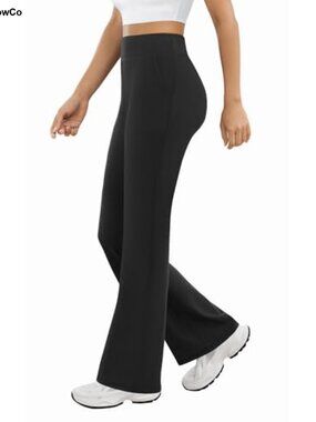 Women's High Waisted Flare Leggings Bootcut Yoga Pants with Pockets
